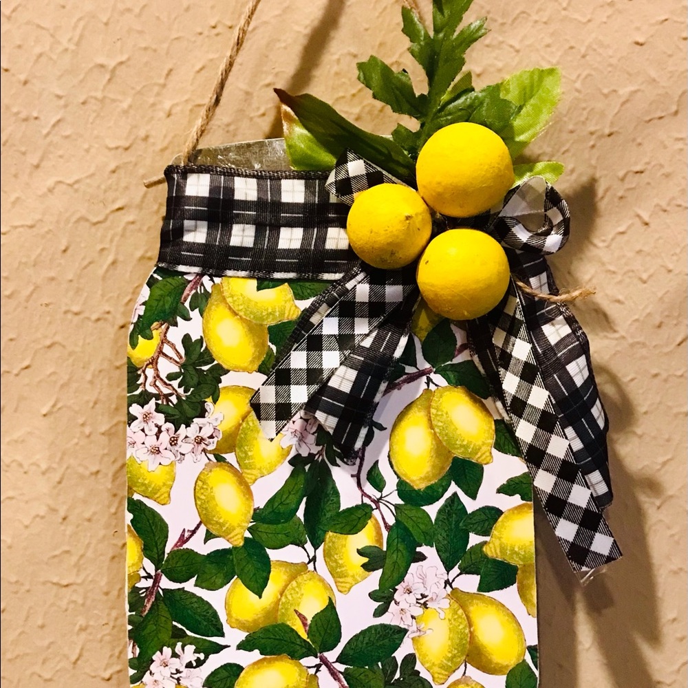 Mason Jar Summer Lemon sign decor Metal sign